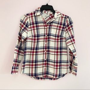 NEW J. Crew Plaid Button Down Shirt XS